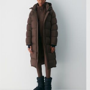 Aritzia Brown Puffer Coat